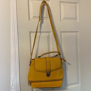 yellow travel bag